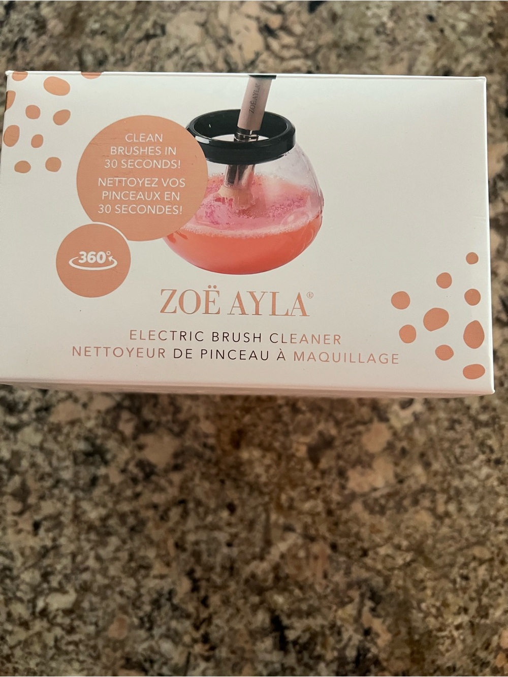 Zoe Ayla Electric Makeup Brush Cleaner - Pink/White